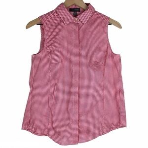 THE LIMITED Top Sleeveless Gingham Button Up Picnic 90s Y2K Style Petite Small
